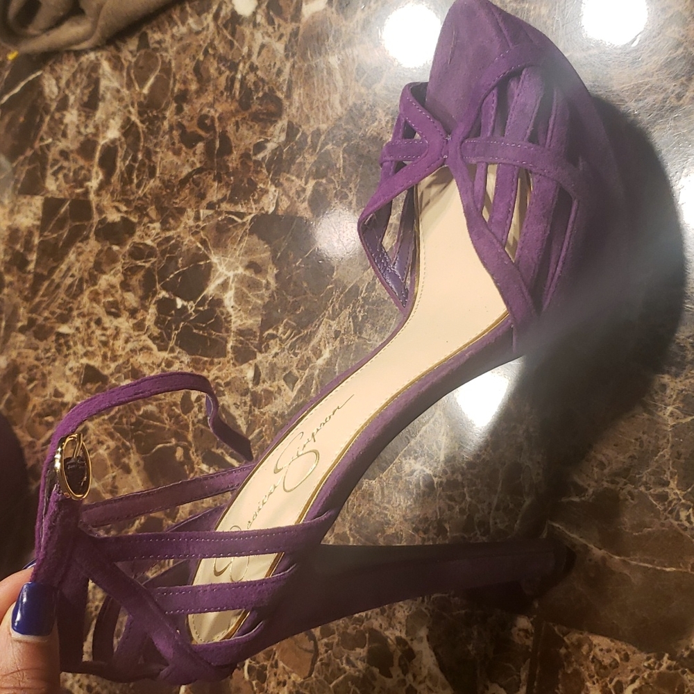 Jessica Simpson Purple Heels SZ9.5 - Picture 4 of 4